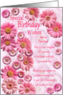 Partner Special Birthday Wishes Pink Daisies card