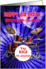 Add A Relative Birthday You Rock Drums card