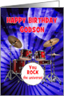 Godson Birthday You Rock Drums card