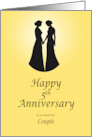 5th Anniversary Two Ladies card