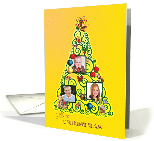 Add your pictures, Christmas tree card (1347438)