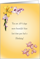 Birthday card for a beautiful lady card