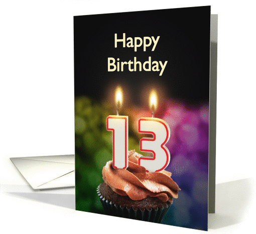 13th birthday with candles card (1370124)