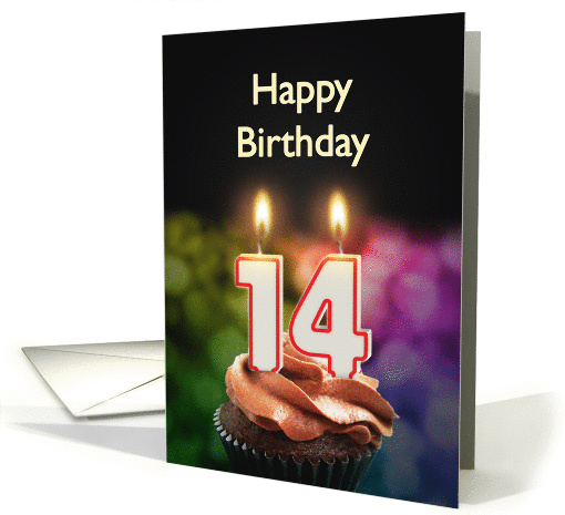 14th birthday with candles card (1370126)
