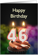 46th birthday with candles card
