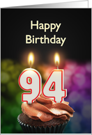 94th birthday with candles card