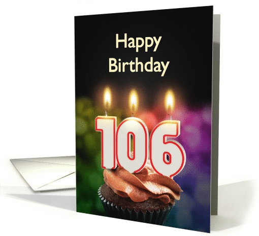 106th birthday with candles card (1370380)