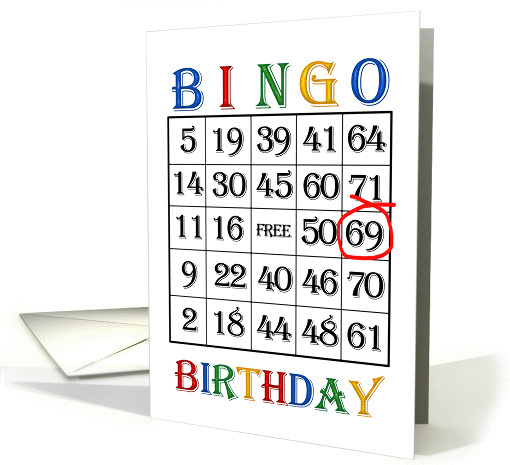 69th Birthday Bingo card (1375338)