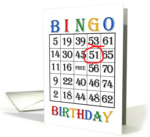 51st Birthday Bingo card (1375574)