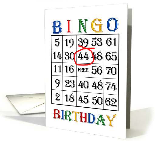 44th Birthday Bingo card (1375588)