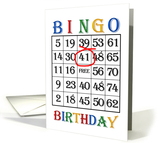 41st Birthday Bingo card (1375594)