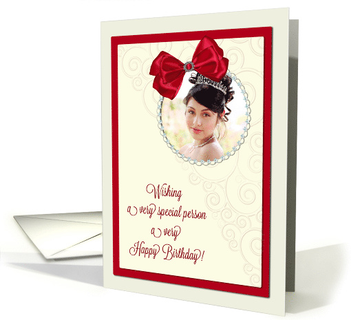 Add a picture, Birthday card with bow card (1399508)