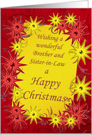 For brother and sister-in-law, bright stars Christmas card. card