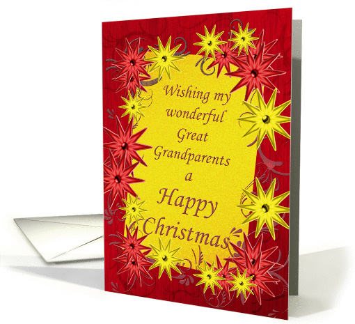 For great grandparents, bright stars Christmas card. card (1404264)