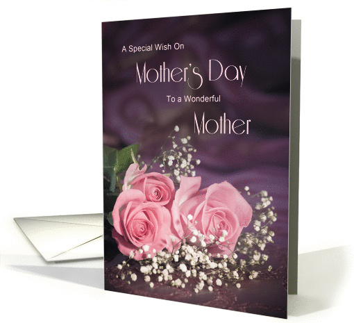Mother, a special wish on Mother's Day with roses card (1411672)