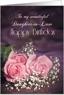 For daughter-in-law, Happy birthday with roses card