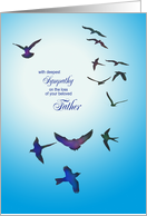 Sympathy for loss of father card with birds card