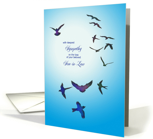 Sympathy for loss of son-in-law card with birds card (1423046)