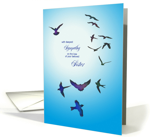 Sympathy for loss of sister card with birds card (1423064)