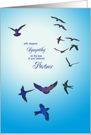 Sympathy for loss of partner card with birds card