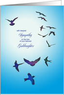 Sympathy for loss of a goddaughter card with birds card