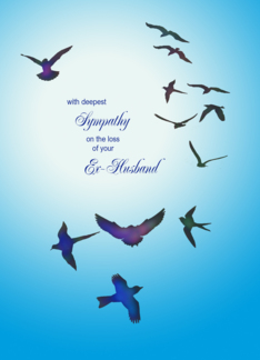 Sympathy for loss of an ex-husband card with birds