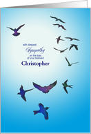 Add a name, Sympathy for loss card with birds card