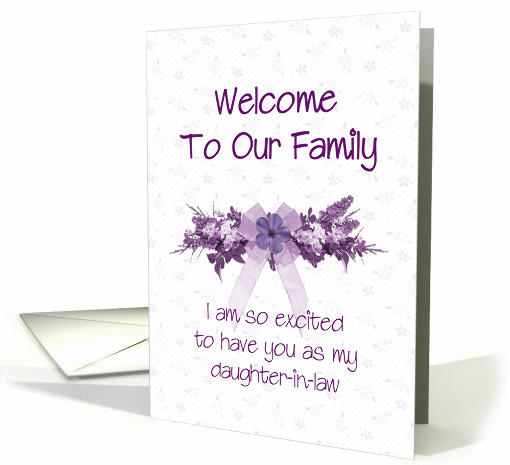 Daughter-in-law, welcome to our family with lilac flowers card
