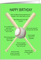 Awful baseball jokes birthday card