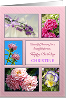 Add a name, beautiful flowers birthday card
