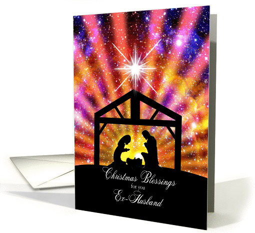 Ex-husband, Nativity at sunset Christmas card (1440316)