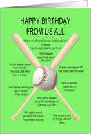 From us all, awful baseball jokes birthday card