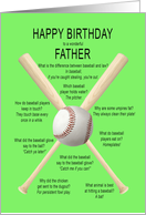Father, awful baseball jokes birthday card