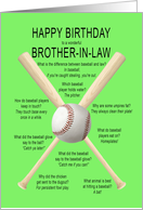 Brother-in-law, awful baseball jokes birthday card