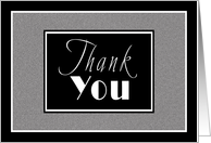 Classic black and white thank you card