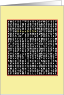 For grandson, Wordsearch birthday card