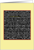 From us all, Wordsearch birthday card