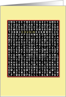 For cousin, Wordsearch birthday card