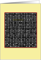 For brother, Wordsearch birthday card