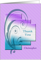Elegant thank you for you to customize card