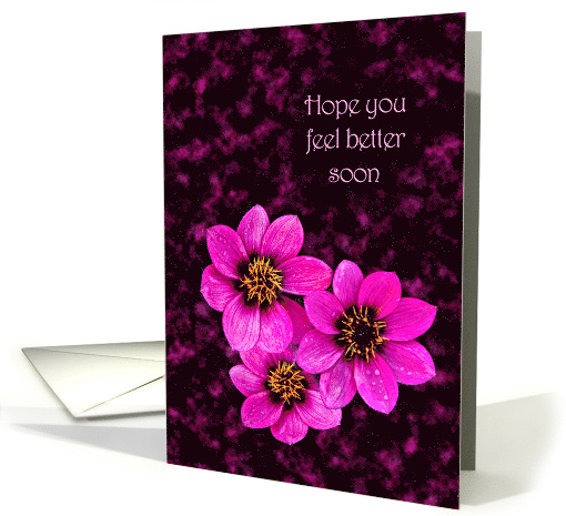 Floral card to say 'hope you feel better soon' card (1502850)