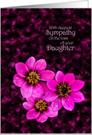 Sympathy on the loss of daughter card