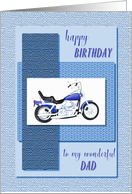 Motor bike birthday for Dad card