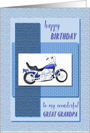 Great Grandpa, motor bike birthday card