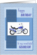 Grandson, motor bike birthday card
