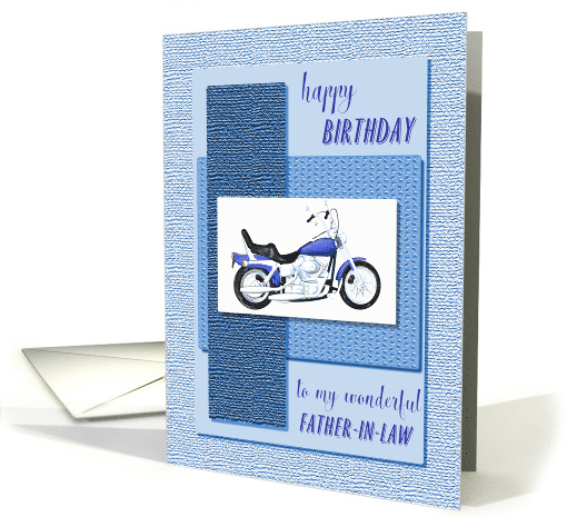 Father in law, motor bike birthday card (1521258)