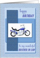 Brother-in-law, motor bike birthday card