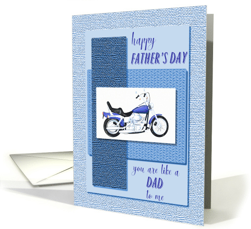 Like a dad to me, motor bike father's day card (1521878)