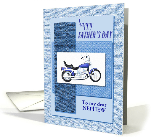 Nephew Customizable Relationship Motor Bike Father's Day card