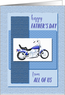 From all of us, motor bike father’s day card